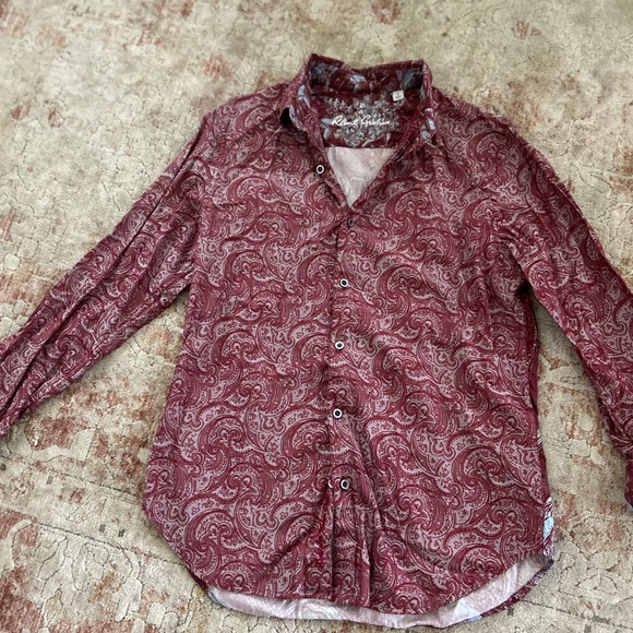 Robert Graham Burgundy Paisley Button Down Shirt - Picture 1 of 5